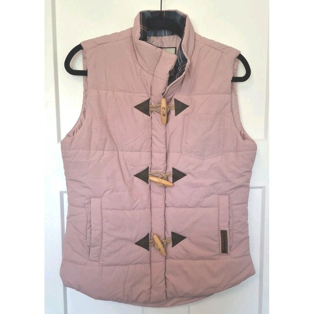 Legendary Whitetails Vest Womens M Dusty Pink Full Zip Toggle Quilted Vest NWT